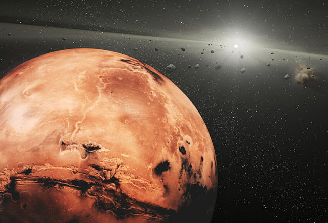 Марс может менять внешний вид астероидов. Фото.