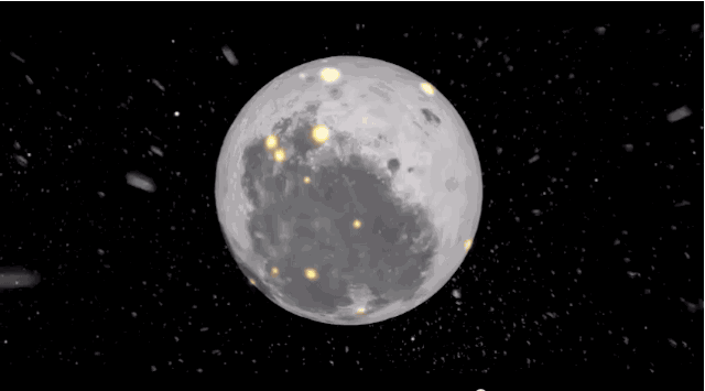Откуда на «светлой стороне» Луны такие огромные кратеры? Фото.