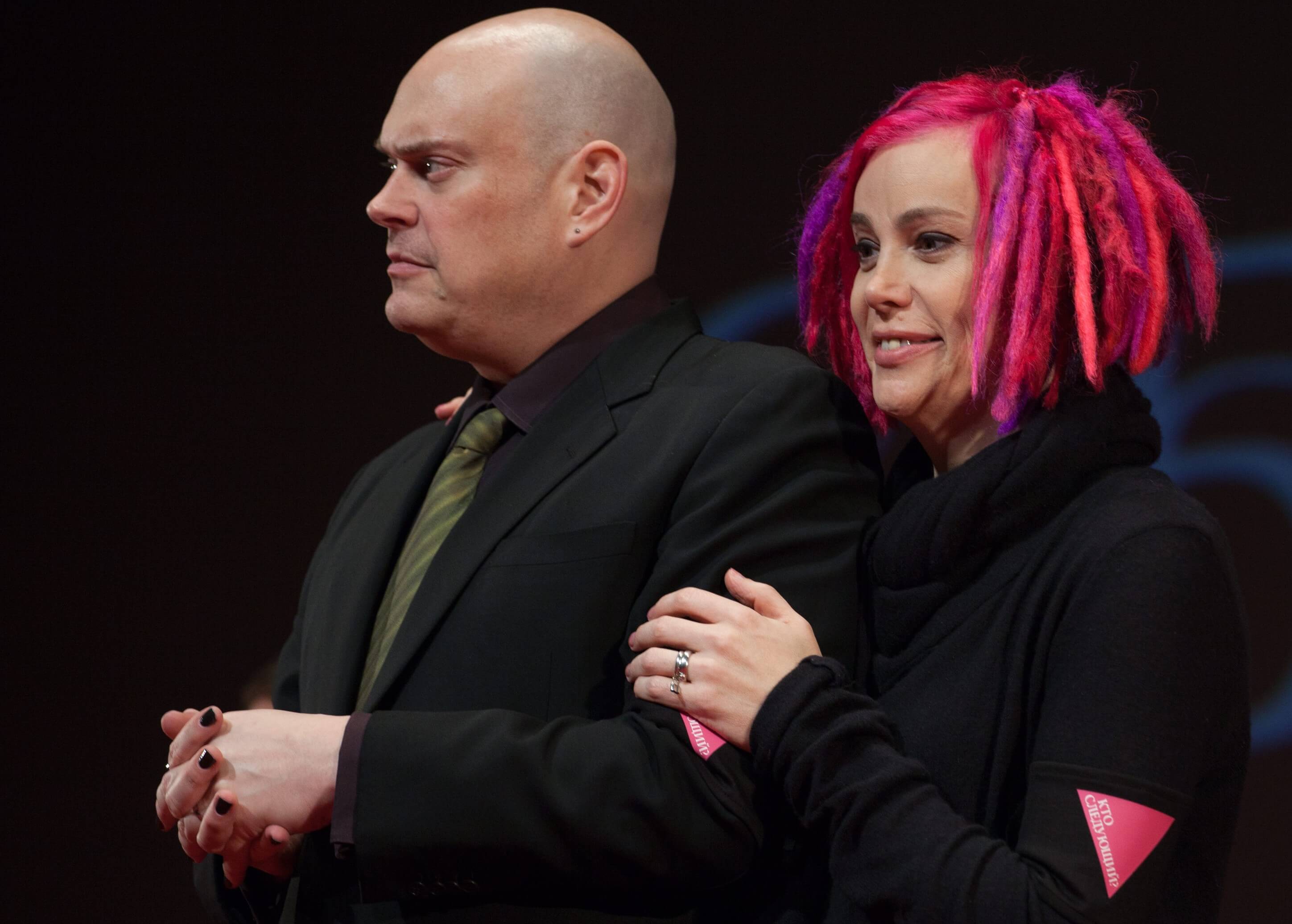 Энди и Лана Вачовски на премьере "Облачного атласа" в Москве