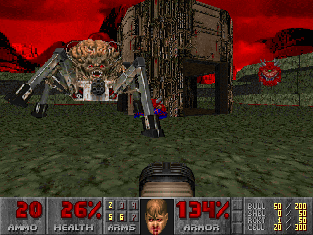 Обработанная модель демона в игре