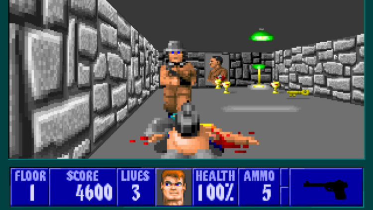 Кадр из игры Wolfenstein 3D
