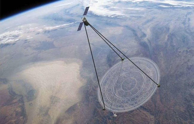 Мембранный телескоп от DARPA будет выведен на геостационарную орбиту. Фото.