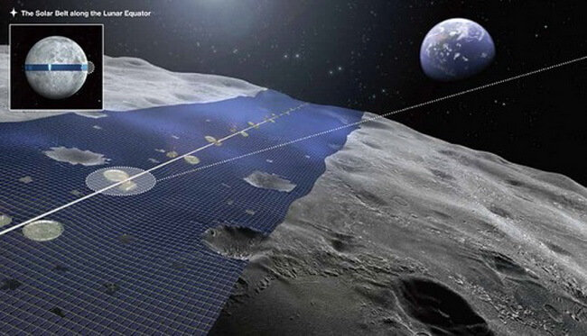 Японская компания хочет построить на Луне огромную солнечную электростанцию. Фото.