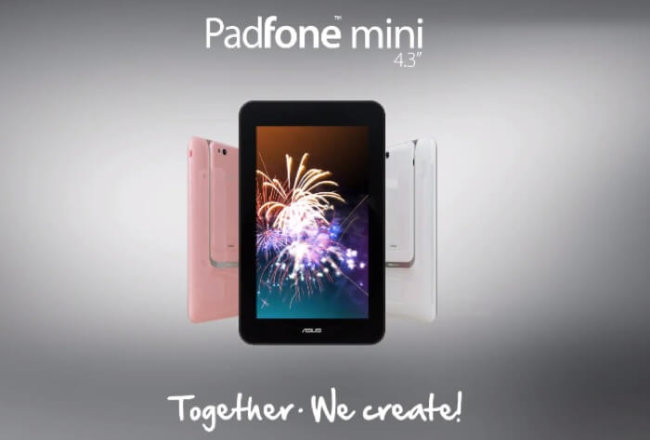 ASUS представила миниатюрный вариант гибридного устройства PadFone Mini. Фото.