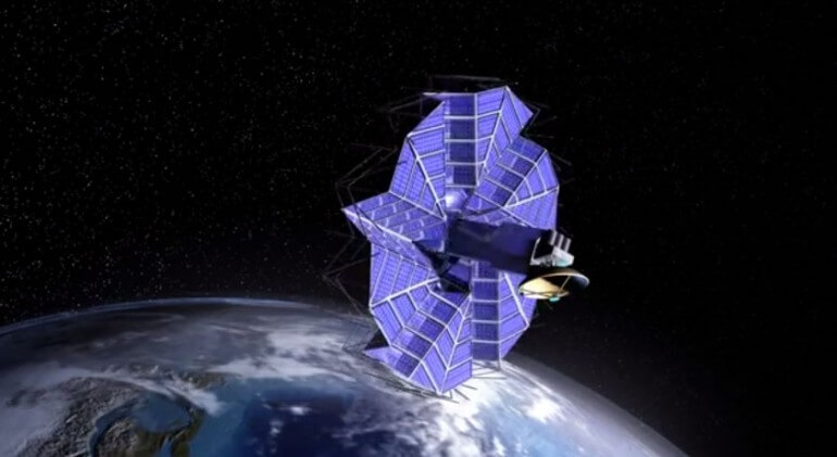 Солнечная панель свернутая по оригами