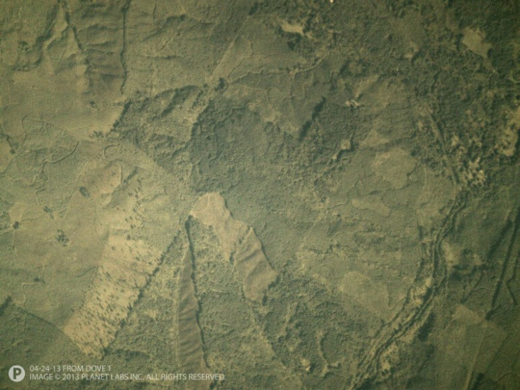 Пробный снимок, сделанный с одного из тестовых спутников Dove