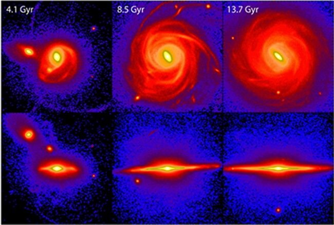 Ученые создали более точную модель формирования нашей галактики. Фото.
