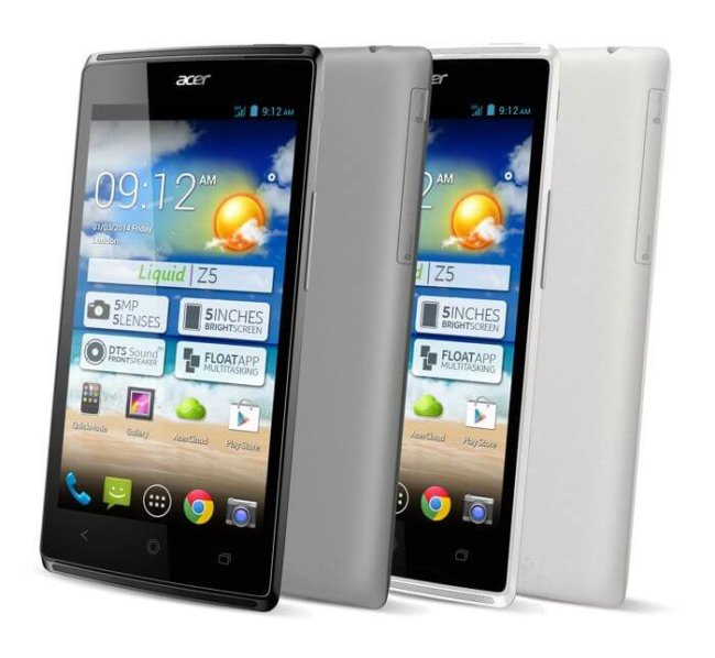 Acer расширила линейку смартфонов Liquid новой моделью Z5. Фото.