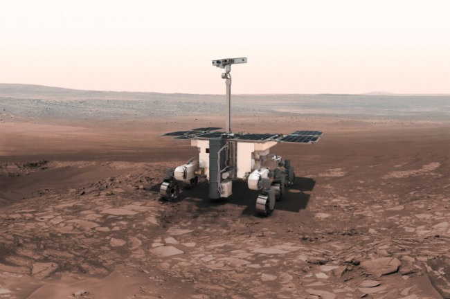 Для нового марсианского ровера ExoMars построили симуляционную площадку. Фото.