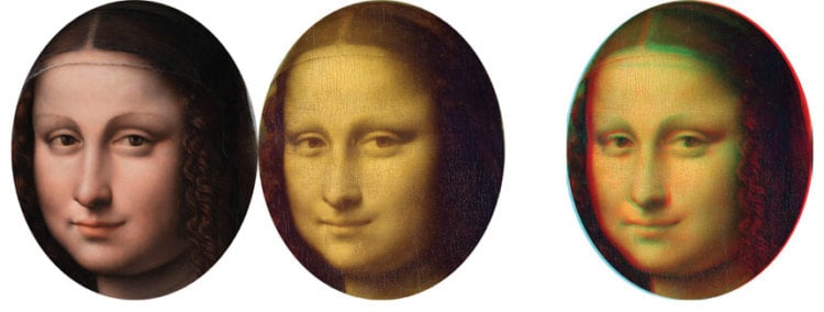 Лицо "Мона Лизы" в 3D (справа)