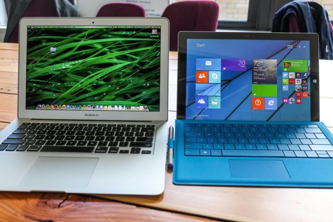 Microsoft предложит покупателям скидку в 650 долларов на Surface 3 за их MacBook Air. Фото.