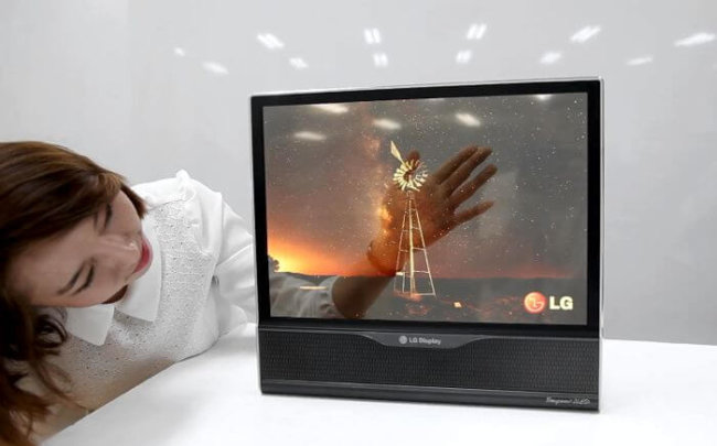 #видео | Гибкий и прозрачный OLED-дисплей от LG в действии. Фото.