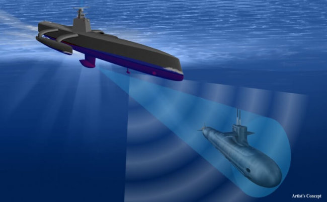 Охотой за подводными лодками будут заниматься автономные роботизированные морские суда. Фото.