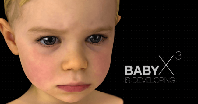Baby X – виртуальный ребёнок, способный к самообучению. Фото.