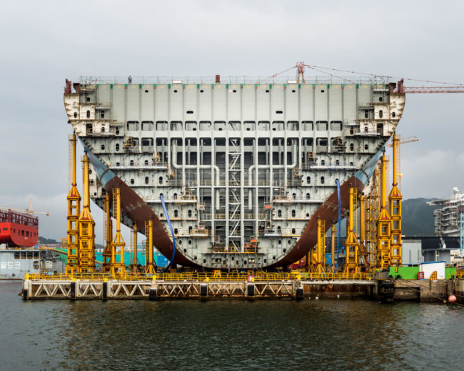 #фото | Фотографии процесса строительства крупнейших кораблей в мире. Фото.