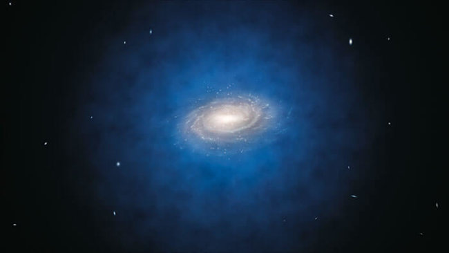 Предполагаемое количество темной материи в Млечном Пути уменьшилось вдвое. Фото.