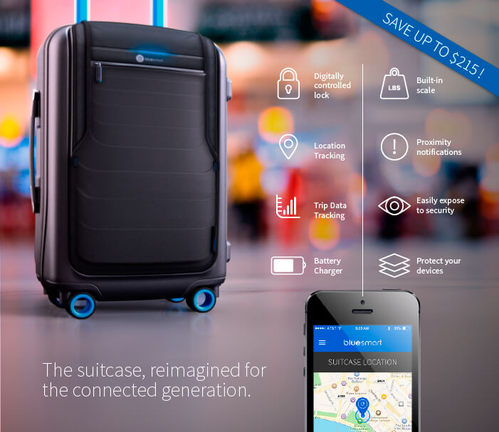 The Bluesmart – умный чемодан для продвинутых путешественников