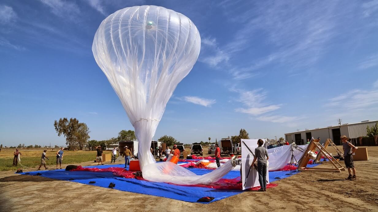 Google Loon Доставка Интернета воздушными шарами