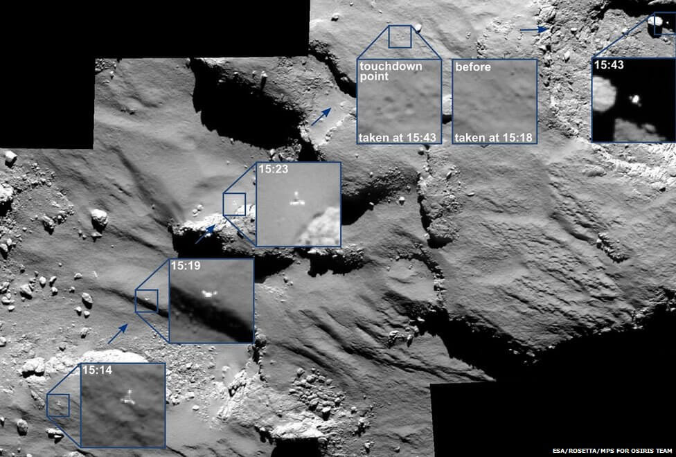 Прикомечивание Philae