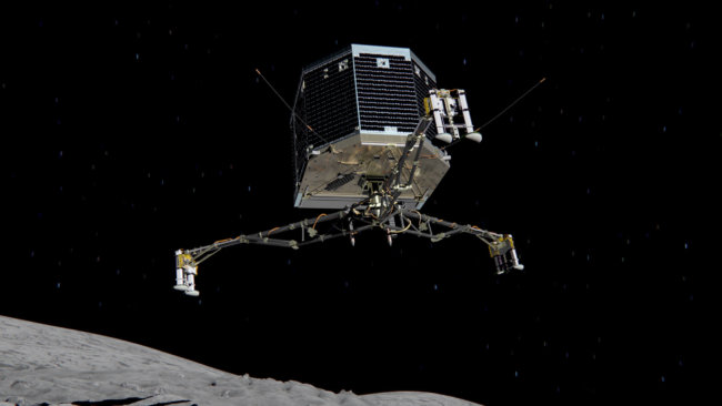 Точка невозврата: Посадочный модуль Philae отделился от Rosetta. Фото.