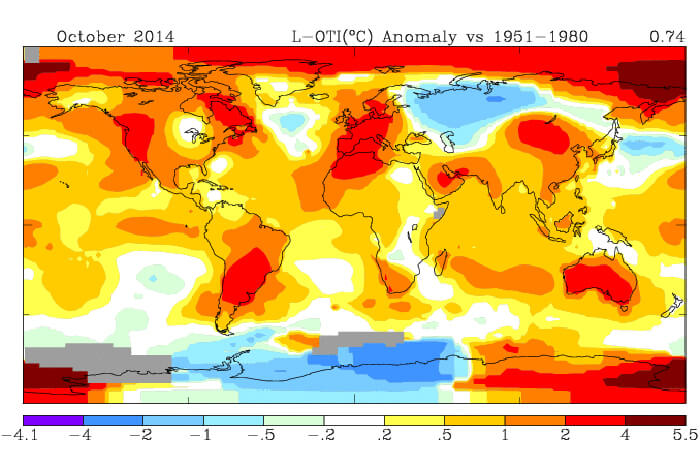 Температура на планете Земля продолжает неуклонно расти