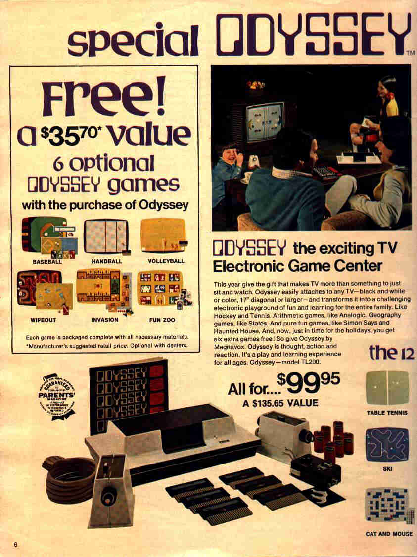 Реклама Magnavox Odyssey в журнале