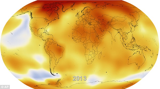Карта глобального потепления