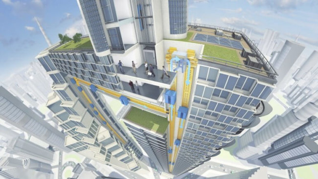 Немецкие инженеры создадут маглев-лифт, перемещающийся во всех направлениях. Фото.