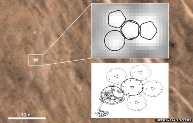 Пропавший в 2003 году космический аппарат Beagle 2 обнаружен на поверхности Марса