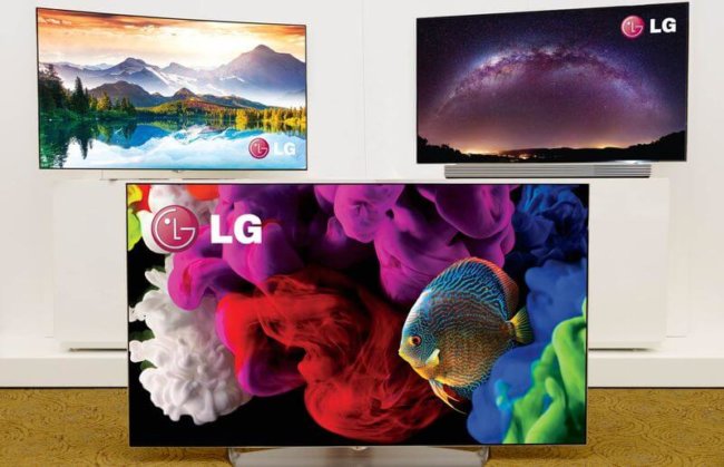 #CES | LG привезла на выставку целый набор OLED-4K-телевизоров. Фото.
