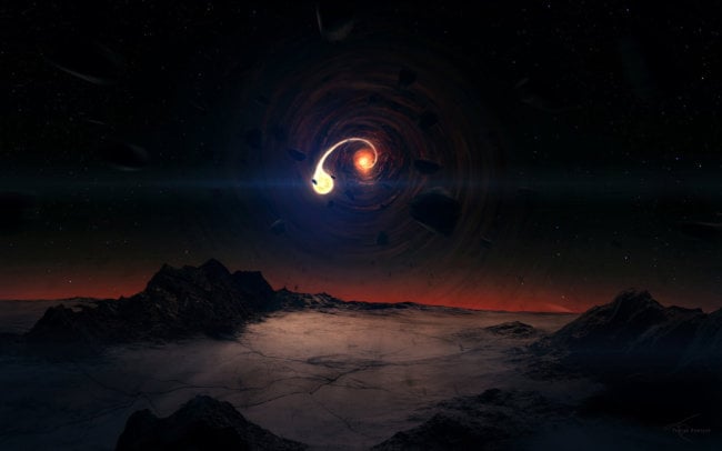 Что будет, если в Солнечной системе появится черная дыра? Фото.