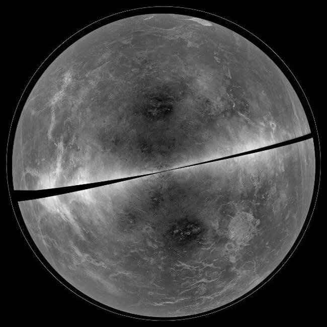 #фото дня | Детальное радиолокационное изображение поверхности Венеры. Фото.