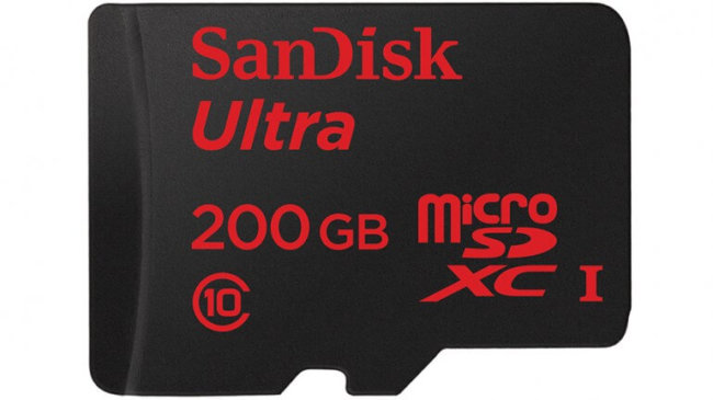 #MWC | SanDisk представила microSD-карту памяти объемом 200 ГБ. Фото.