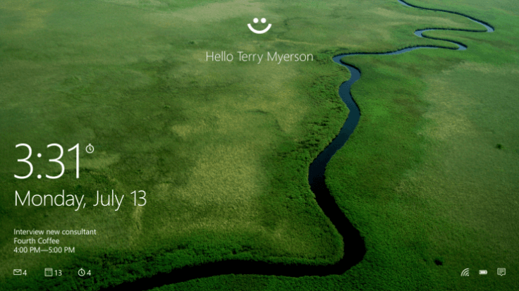 Microsoft заменяет пароли на биометрическую систему Windows Hello. Microsoft заменяет пароли на биометрическую систему Windows Hello. Фото.