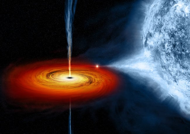 Могут ли черные дыры светиться из-за темной материи? Фото.