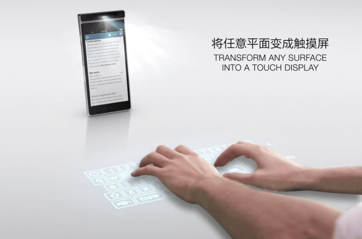 Lenovo представила смартфон с лазерным проектором для тачскрина. Фото.