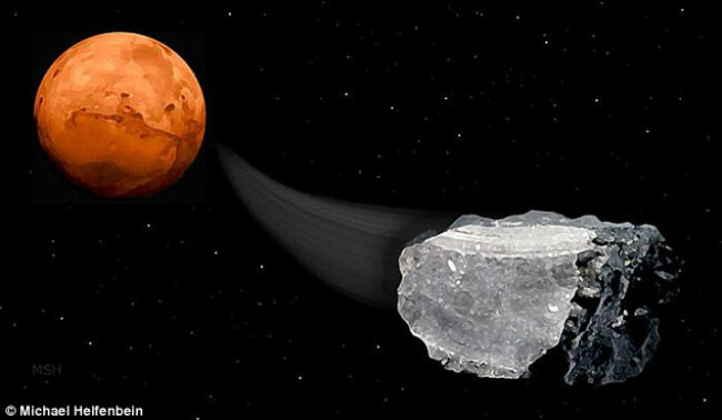 Марсианские организмы могли питаться метаном из горных пород. Фото.