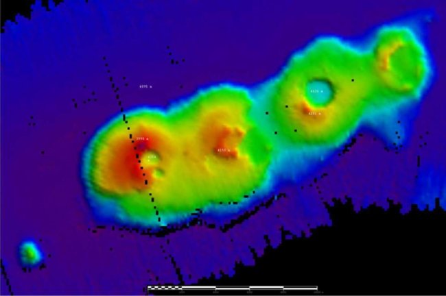 У берегов Австралии обнаружены неизвестные подводные вулканы. Фото.