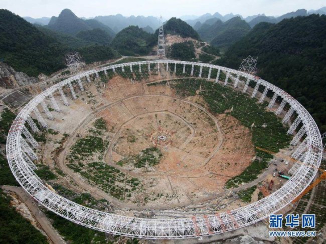 В Китае началось строительство «Великого китайского телескопа». Фото.