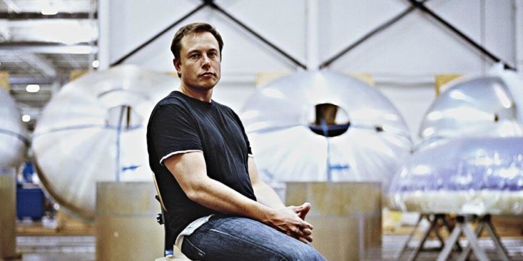 Elon Musk at Space X headquarters in Hawthorne, California.