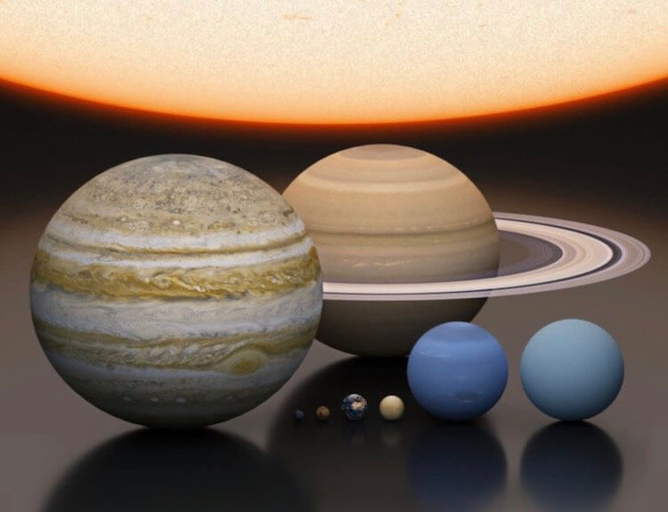 Понимание Солнечной системы. Наглядное сравнение планет. Фото.