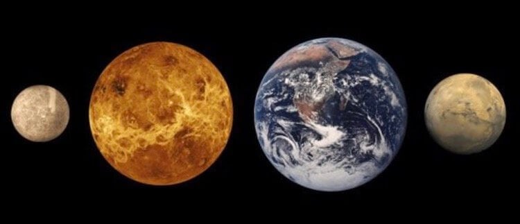 Солнце и планеты. Солнце неотделимо от планет, а планеты от Солнца. Фото.