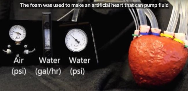 Самое мощное искусственное сердце сделано из пенопласта. Фото.