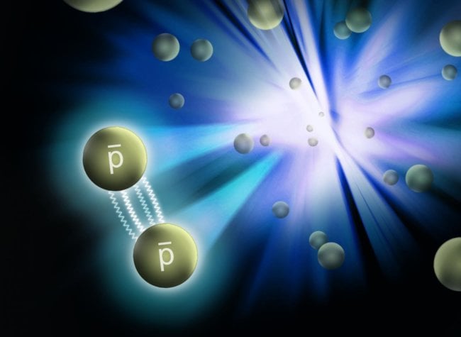 Ученые впервые измерили силу взаимодействия между частицами антивещества. Фото.