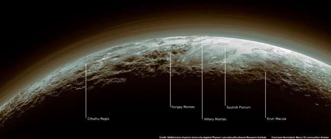 На Плутоне обнаружены возможные криовулканы. Фото.