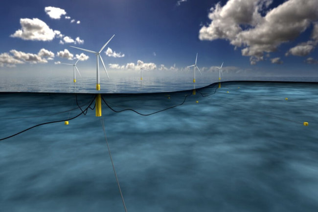 Первая в мире плавучая ветряная электростанция появится у побережья Шотландии. Фото.