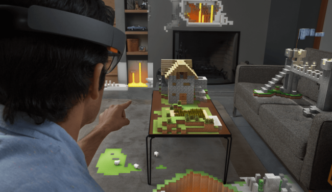 HoloLens можно будет использовать для игры на Xbox One. Фото.
