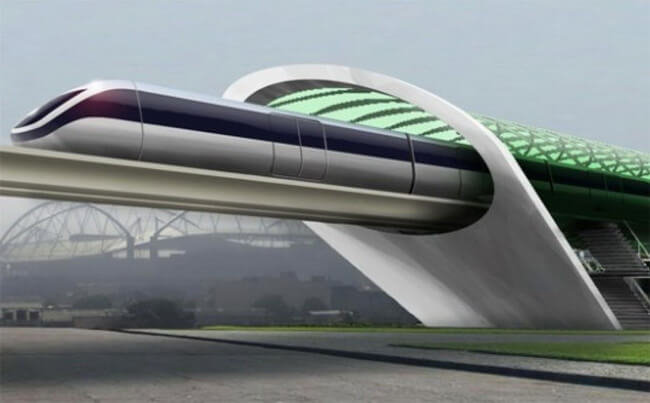 Высокоскоростная пассажирская линия Hyperloop может появиться в России. Фото.