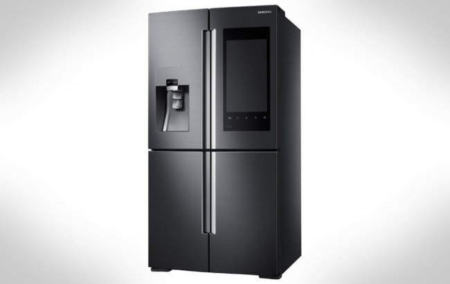 Samsung покажет новый умный холодильник с 21,5-дюймовым экраном. Фото.