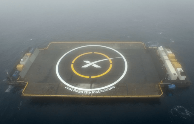 SpaceX в третий раз не удалось посадить первую ступень Falcon 9 на баржу. Фото.